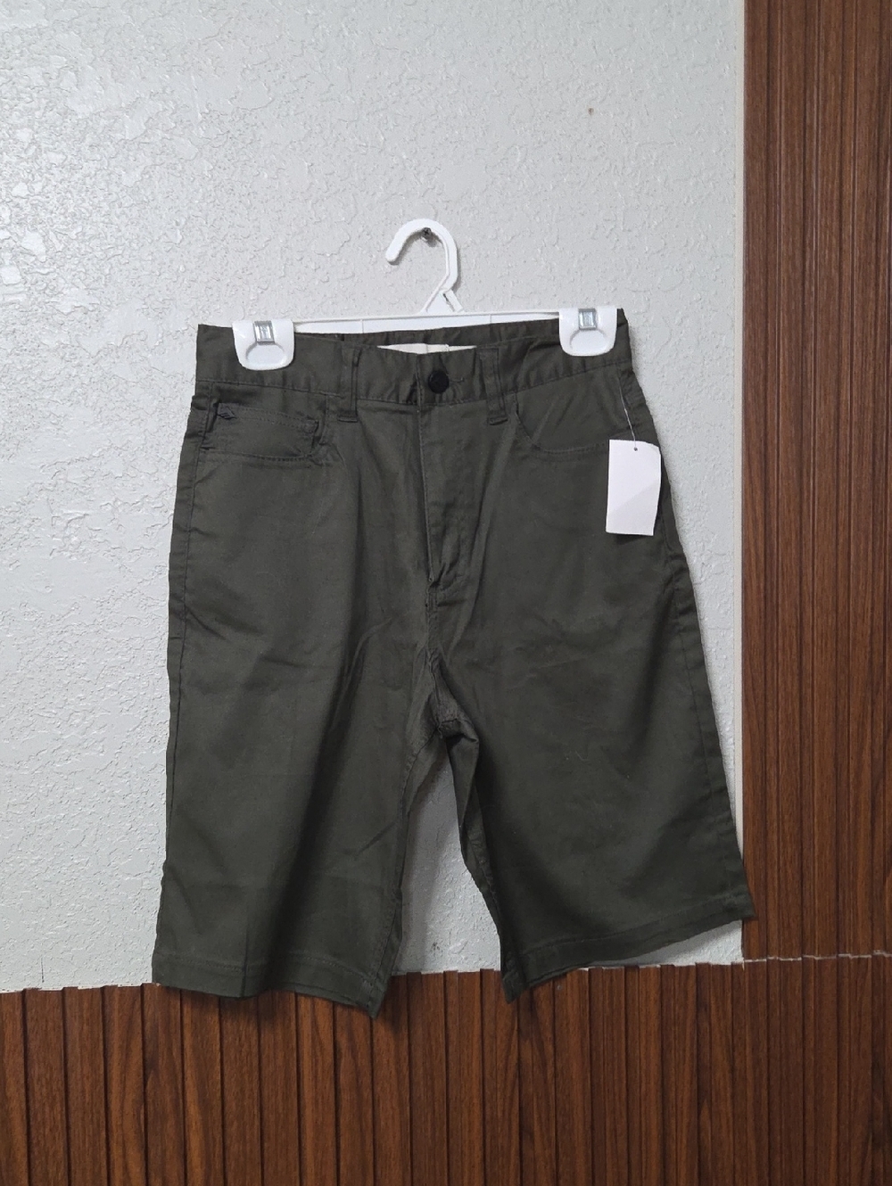 Olive Green Kids Chino Shorts Size 10.